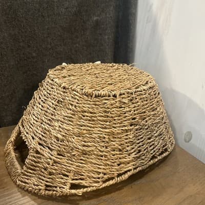 Woven Basket With Nautical Starfish On Front And Carrying Holes 16” X12” - Thumbnail 4