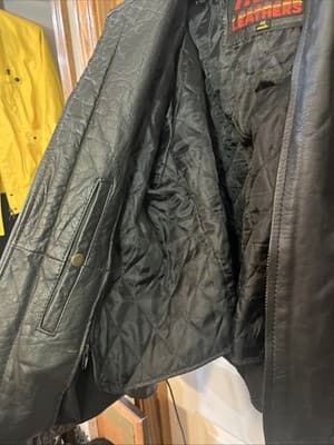 HOT LEATHERS Black leather jacket size 48 with liner - Thumbnail 3
