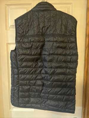 Gap Cold Control Quilted Vest Water Resistant Windproof Ripstop Blue Mens Large - Thumbnail 3