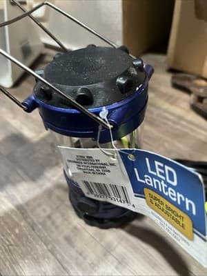 Super Bright Portable LED Blue Lantern Adjustable Light Lamp, Camping, Fishing - Image 1