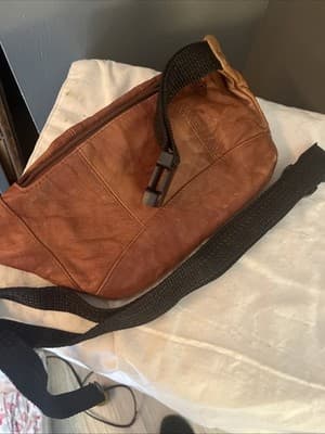 brown leather fanny pack women And Longer Black Strap - Thumbnail 3