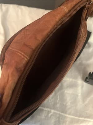 brown leather fanny pack women And Longer Black Strap - Thumbnail 4