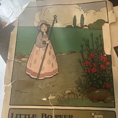 Little Bo-Peep Vintage Nursery Rhyme Print By Gordon Robinson - Image 1