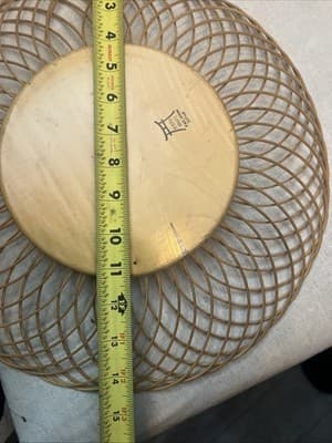 Japanese Style Braided/Woven Straw Basket, Country Farmhouse Fruit/Bread Bowl - Thumbnail 4