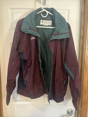 Vintage Columbia Bugaboo Jacket Maroon Burgundy Men's XL Windbreaker Coat - Image 1