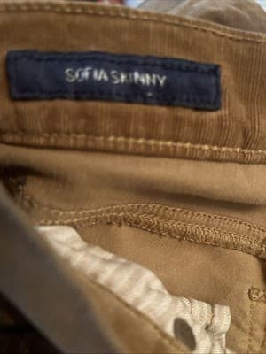 Lucky Brand Sofia Skinny Jeans Brown Corduroy Size 6 - Thumbnail 2