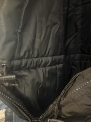 Image First Women’s 3XL NYLON puffer Winter Jacket With Hood Zip Up Black - Thumbnail 3