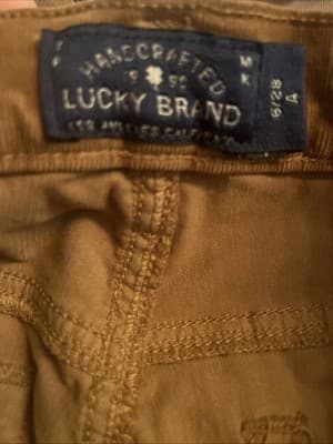 Lucky Brand Sofia Skinny Jeans Brown Corduroy Size 6 - Image 1
