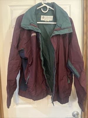 Vintage Columbia Bugaboo Jacket Maroon Burgundy Men's XL Windbreaker Coat - Thumbnail 2