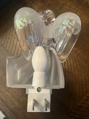 Angel Glass Clear Christmas Night Light Vintage Plug In - Excellent Condition - Thumbnail 3