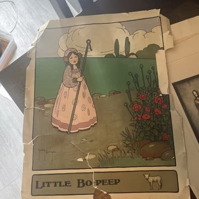 Little Bo-Peep Vintage Nursery Rhyme Print By Gordon Robinson - Thumbnail 2