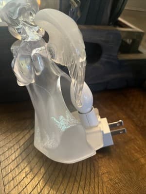 Angel Glass Clear Christmas Night Light Vintage Plug In - Excellent Condition - Thumbnail 2