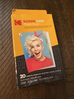 Kodak 2x3” Premium Zink Photo Paper - 20 Sheets Sticky-Backed Photo Paper - Image 1