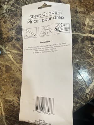 Sheet gripper, Mattress Straps, Sheet Holder Straps Elastic 4 Per Pack, - Thumbnail 2