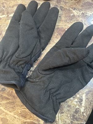 Women’s Black FASHION Thick zip Up Winter Gloves Size Large - Thumbnail 2