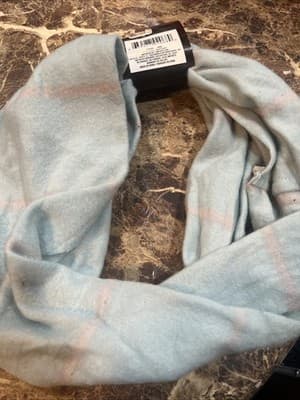 Infinity Scarf Blue Gray Striped NWT - Thumbnail 2