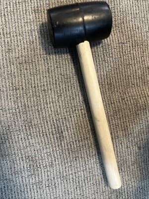 Rubber Mallet Hammer With Wooden Handle-Estate Find - Thumbnail 2