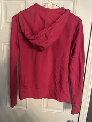Nike Girls Hoodie Size L Pink Full Zip Pockets Long Sleeve - Thumbnail 4