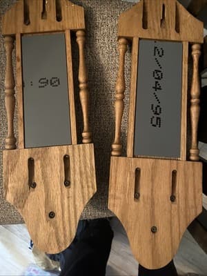 Wood Framed Mirror Candle Holders 17” x 11” Set of 2 Beautiful - Thumbnail 5