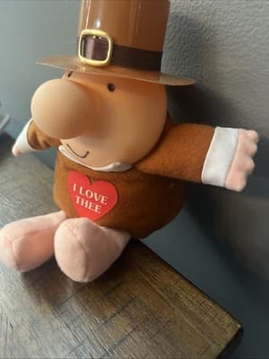 Ziggy & Friends Plush American Greeting Thanksgiving Pilgram "I Love Thee" 1991 - Thumbnail 2
