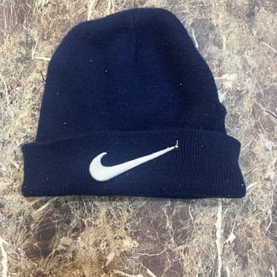 Vhtf 90S Old Nike White Tag Beanie Knit Hat Navy LTD Men Hat VHTF Accessory Ori - Image 1