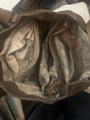 MICHAEL KORS "ASTOR" STUD BROWN LEATHER SUEDE LARGE SHOULDER TOTE MSRP $398 - Thumbnail 4