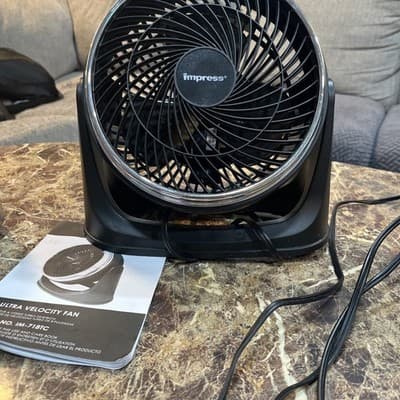 Impress 9 inch Ultra Velocity Fan in Black - Image 1