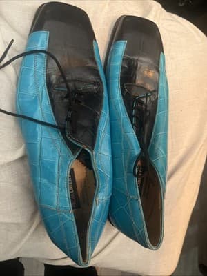 Fortune from liberty shoes 12 Blue And Black Genuine Leather - Thumbnail 3
