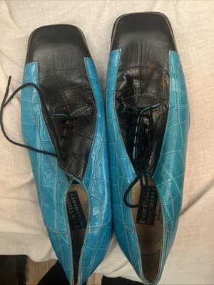 Fortune from liberty shoes 12 Blue And Black Genuine Leather - Thumbnail 2