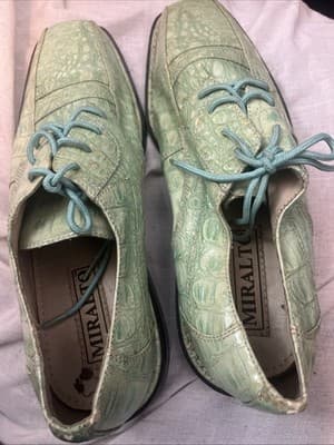 Miralto Men’s Size 12 Dress Shoes Studio Collection Light Green - Thumbnail 5