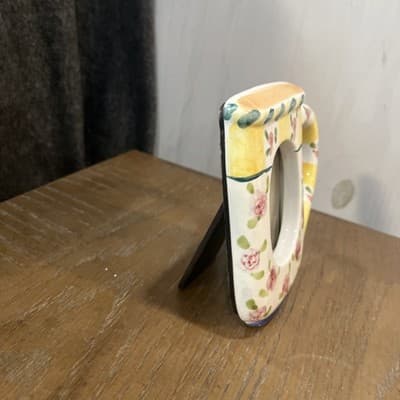 Coffee Cup Ceramic 2x3 Photo Frame With Flowers And Stand - Thumbnail 2