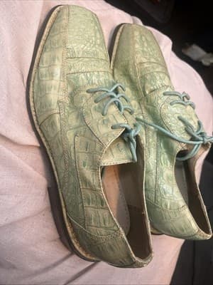 Miralto Men’s Size 12 Dress Shoes Studio Collection Light Green - Thumbnail 4