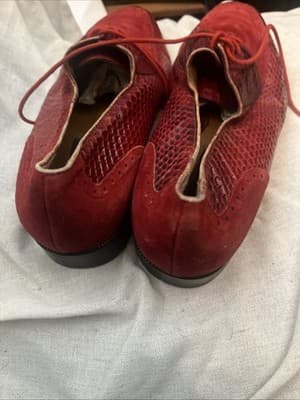 giorgio brutini mens shoes Size 13M Red Real Snake Skin And real Leather - Thumbnail 4