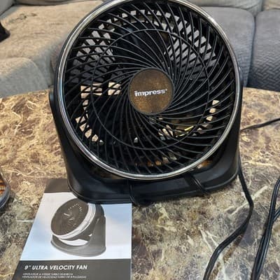 Impress 9 inch Ultra Velocity Fan in Black - Thumbnail 3
