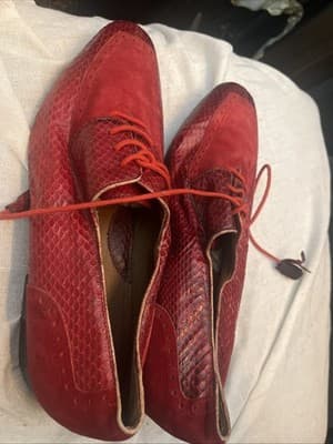 giorgio brutini mens shoes Size 13M Red Real Snake Skin And real Leather - Thumbnail 2