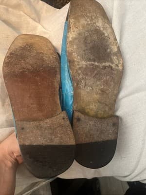 Fortune from liberty shoes 12 Blue And Black Genuine Leather - Thumbnail 5