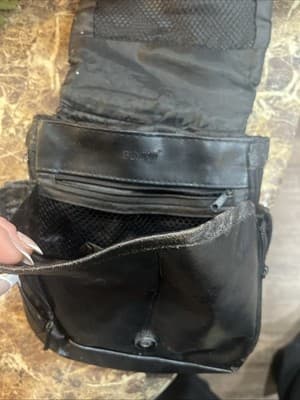 Buxton Crossbody Black Leather Travel Bag Multi-Organizer Anti-theft Purse - Thumbnail 2