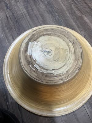 Home Target Brand Bamboo Food Safe 16” Diameter Bowl Beige - Thumbnail 2