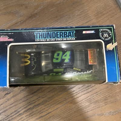 BILL ELLIOTT #94 McDonalds Ford Thunderbat 1995 1/24 Racing Champions New in Box - Thumbnail 3