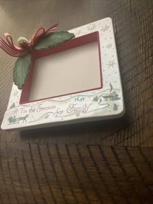 Tis The Season For Family Small 3x2 Frame Silver Red And Green And Ornamet - Thumbnail 2