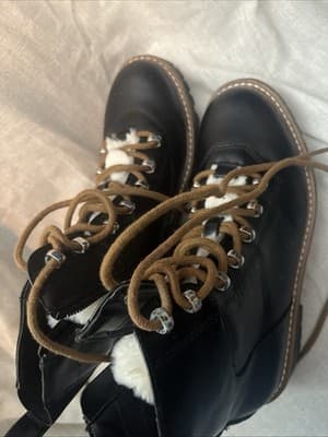 Target Black Combat Boots Sz 6 - Image 1