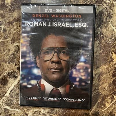 NEW!! SEALED!! Roman J. Israel, Esq. (Sony DVD, 2017) Denzel Washington - Image 1