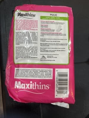 Maxithins Super Maxi Pads 16-ct Pack Feminine Care Unscented Sanitary - Thumbnail 2