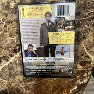 NEW!! SEALED!! Roman J. Israel, Esq. (Sony DVD, 2017) Denzel Washington - Thumbnail 2