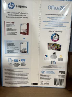 HP Paper Office 20lb Print&Copy Certified Acid Free Quality Reliability 500Sheet - Thumbnail 2