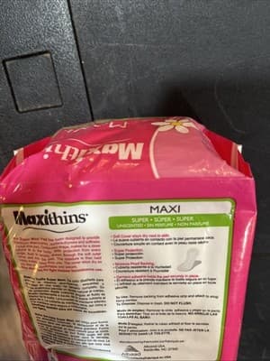 Maxithins Super Maxi Pads 16-ct Pack Feminine Care Unscented Sanitary - Thumbnail 3