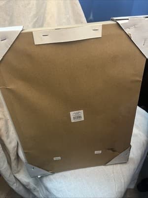 No Rain No Flowers Wooden Framed Canvas Wall Decor 16” X 12” Turquoise And White - Thumbnail 2