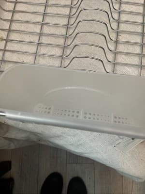 Mainstays Large Dish Rack 17.50”wx13:75”dx5.5”h Chrome Color Walmart Brand - Thumbnail 3