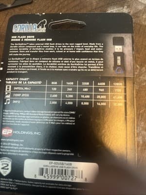 Gorilla Drive 16GB Ruggedized USB Flash Drive Water Impact Resistant EP-GDUSB - Thumbnail 2