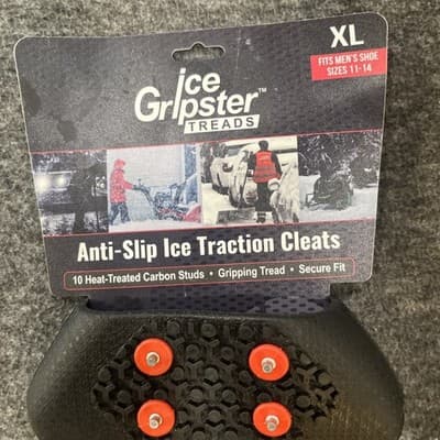 Ice Gripster Treads Nonslip Traction Cleats For Snow Anti-Slip Overshoe Size XL - Thumbnail 3